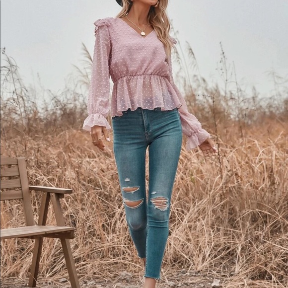 Pink Swiss Dot Top - Picture 5 of 7